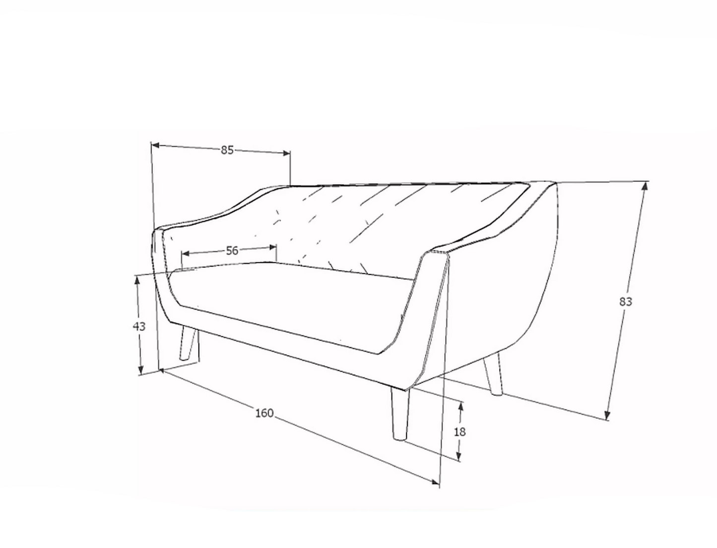 Dīvāns GERA 56/43/160 - N1 Home