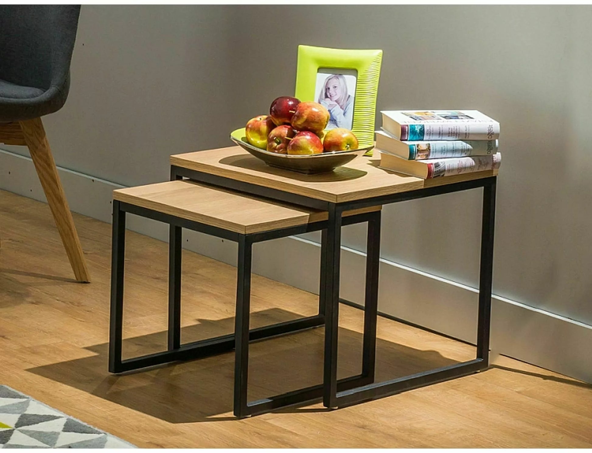 Kafijas galdiņi Lari 50/50/45, 40/40/40 cm ozols - N1 Home