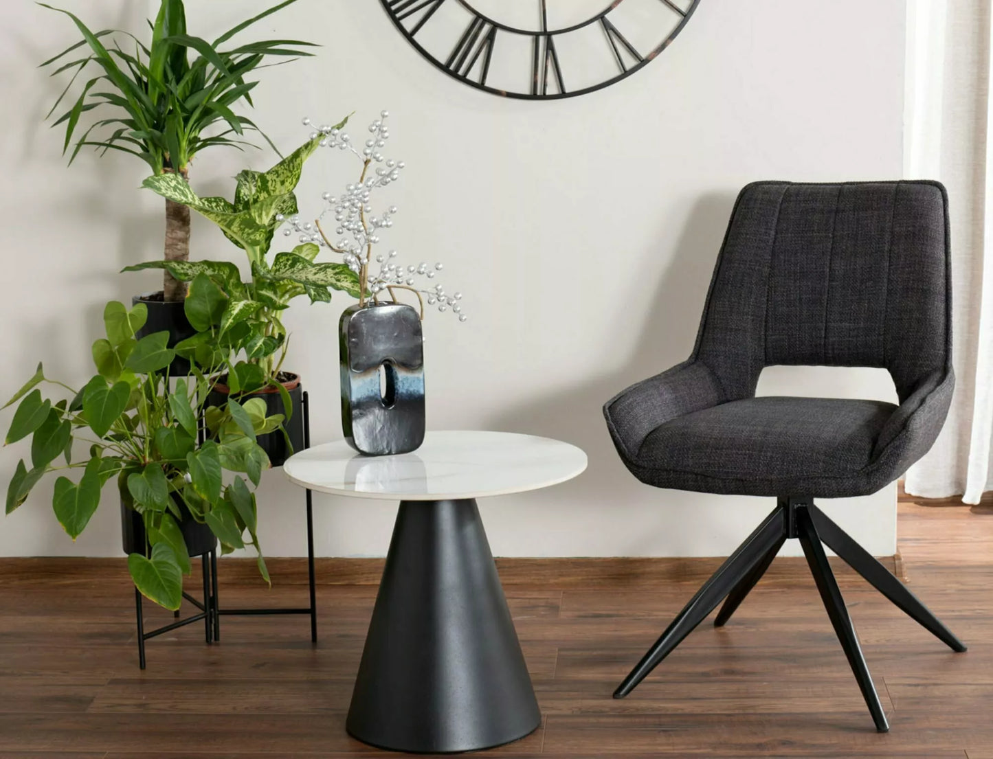 Kafijas galdiņš Hylls 50/46 cm balts/melns - N1 Home