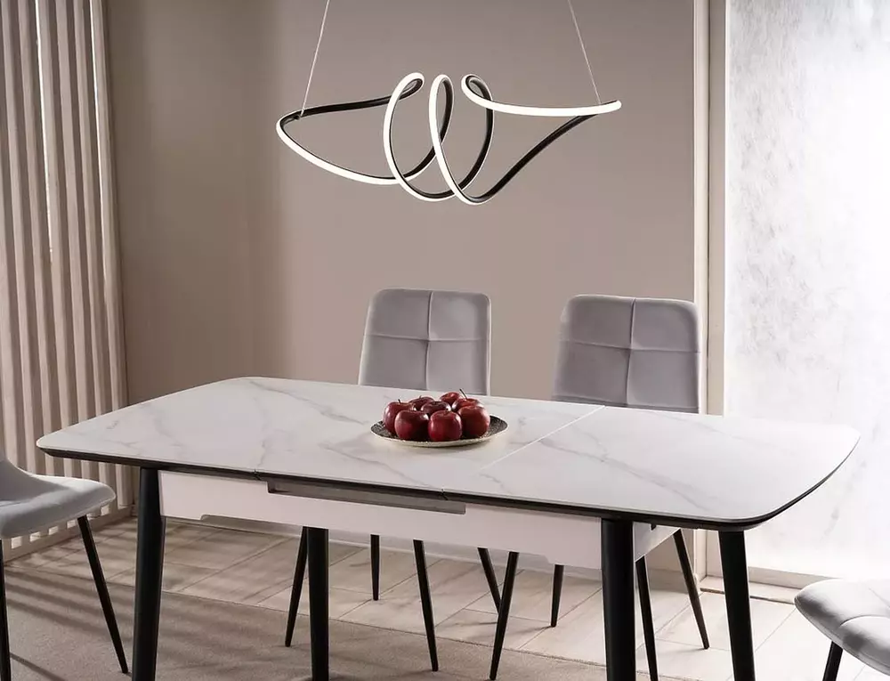 Galds KORFU 90/76/150 cm balts - N1 Home