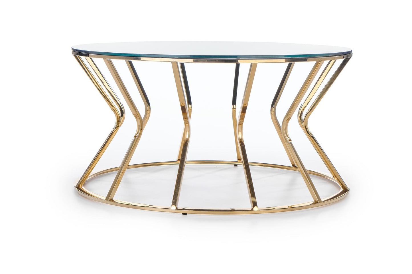 Kafijas galdiņš AF 2 90/46 cm spogulis/zelts - N1 Home