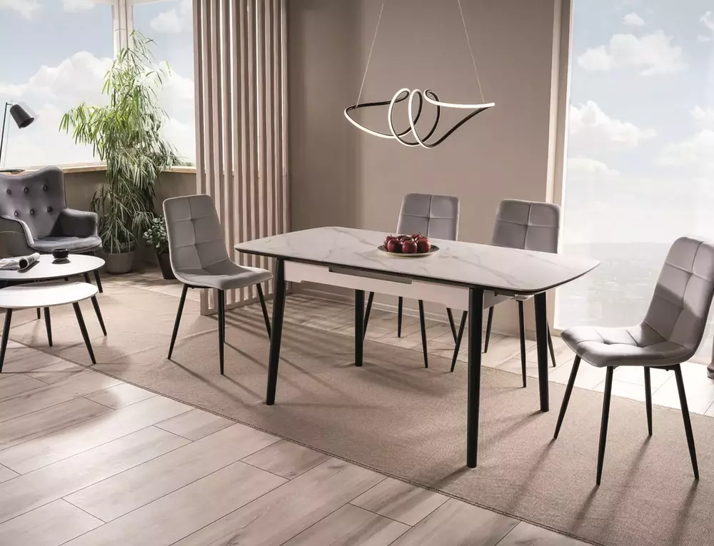 Galds KORFU 90/76/150 cm balts - N1 Home