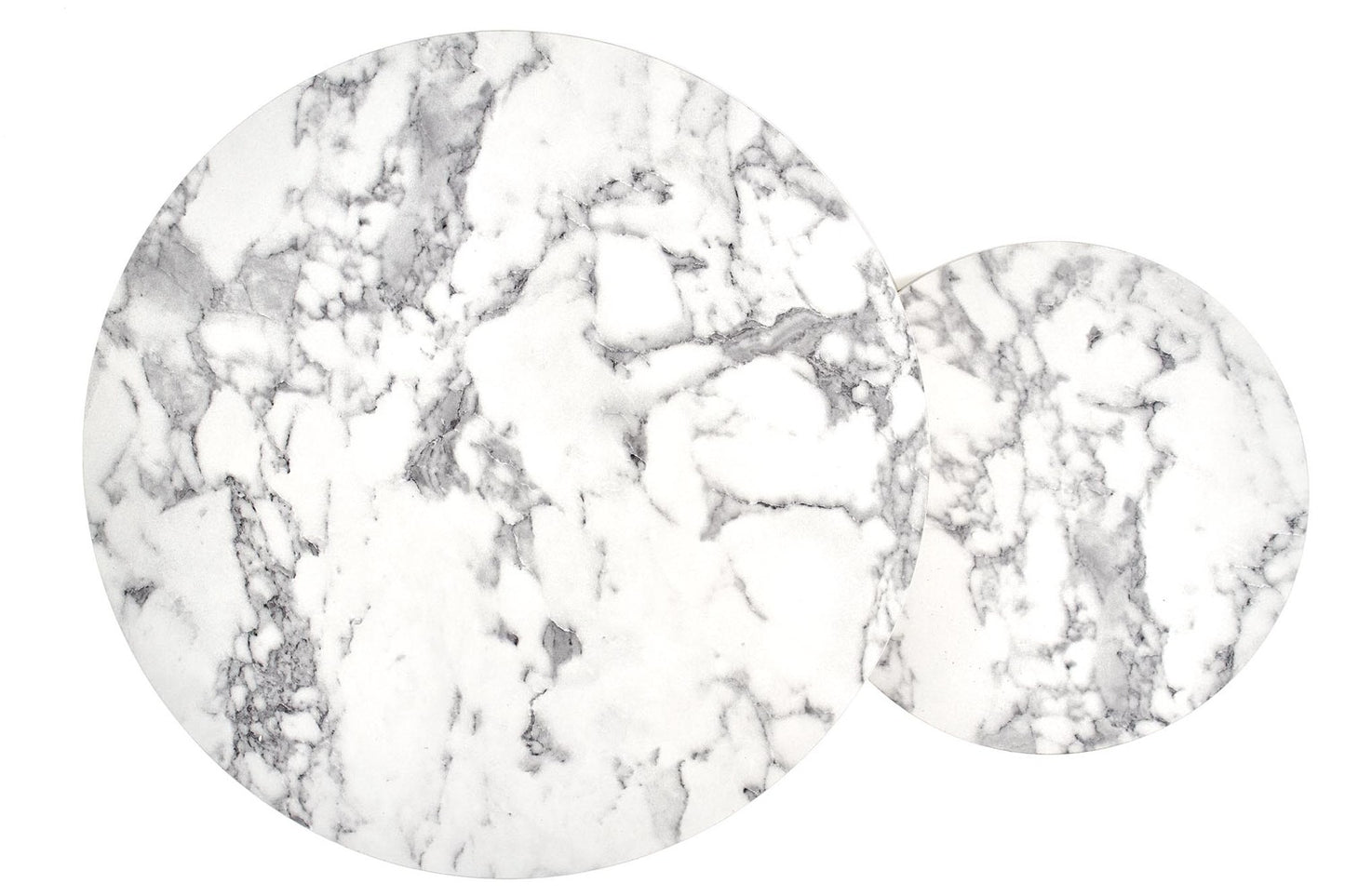 Kafijas galds Pao 60/40 un 38/34 cm marmors/zelts - N1 Home