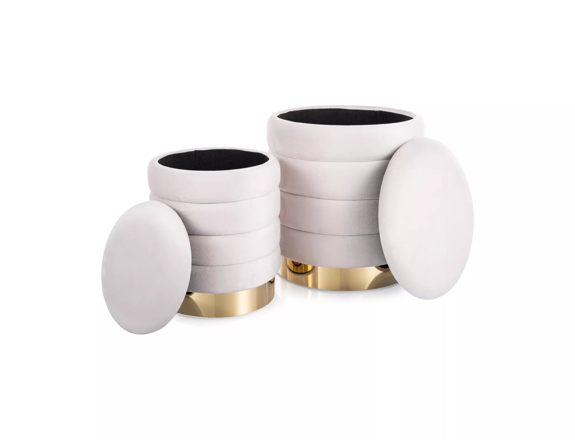 Pufs Brit 30/38; 40/45 cm gaiši bēšs - N1 Home