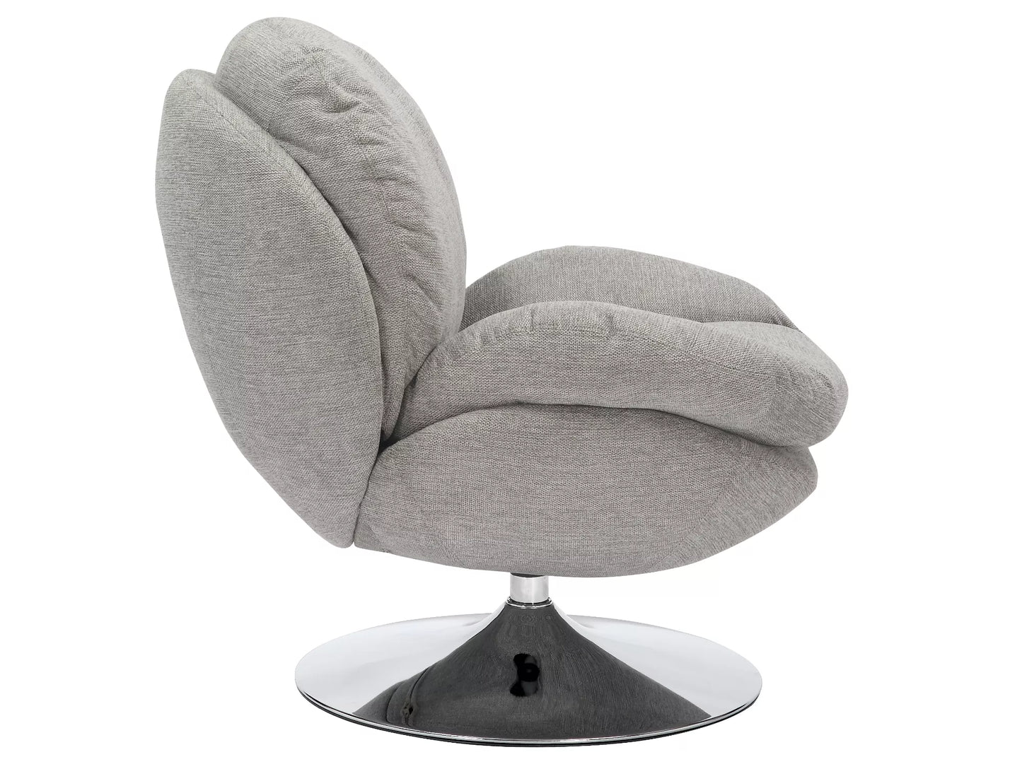 Krēsls Robs 83/45/62 cm gaiši pelēks/hroms - N1 Home