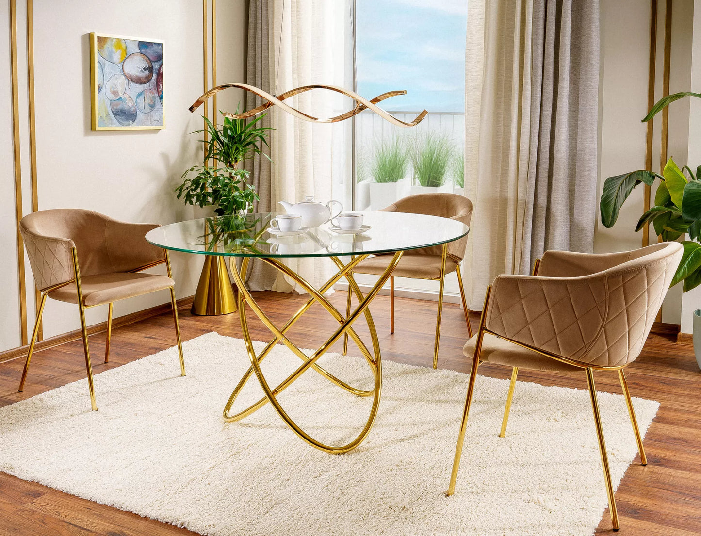 Galds Oria 75/100 cm zelts - N1 Home