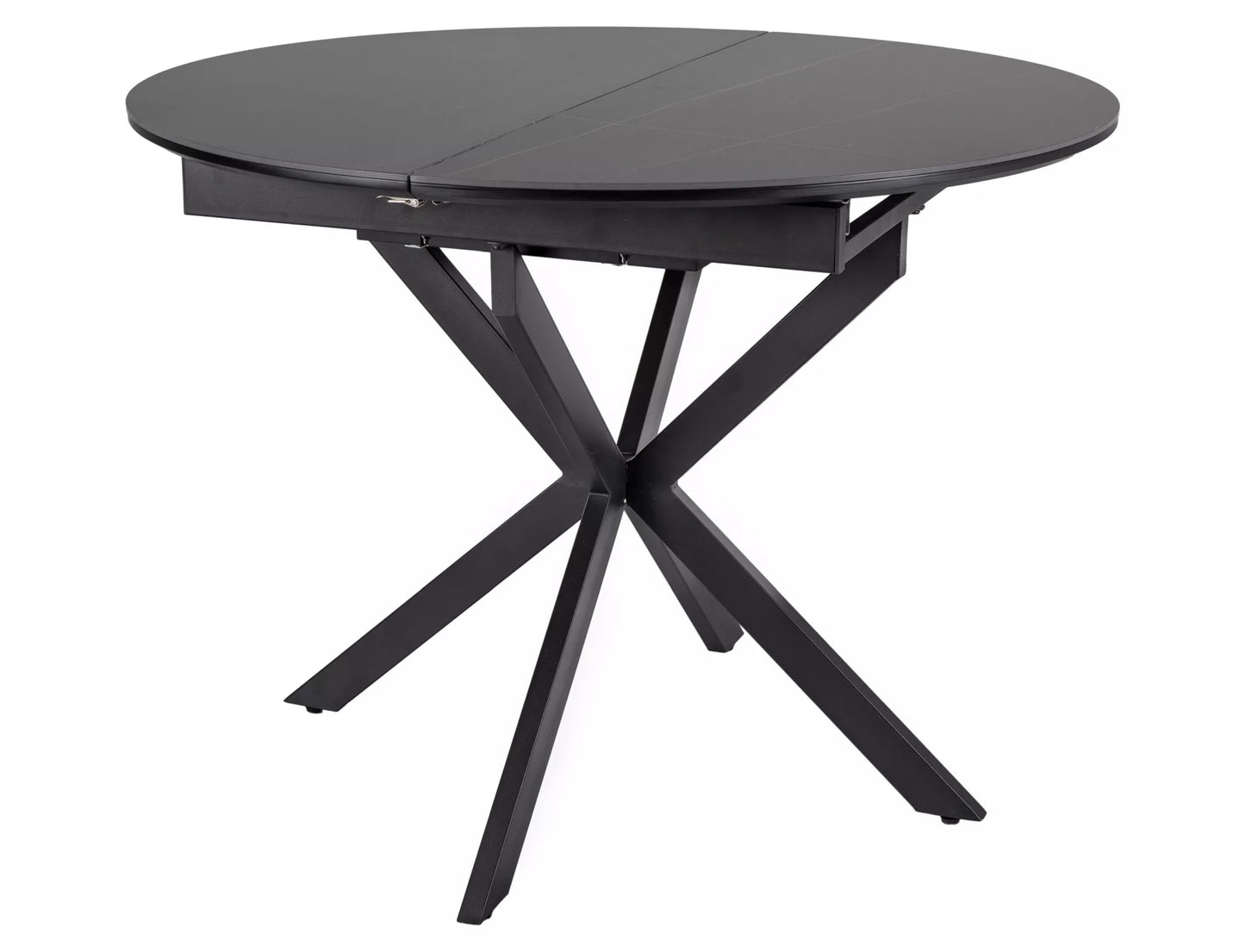 Galds Gast 100-135/100/75 cm matēts melns / matēts melns. - N1 Home