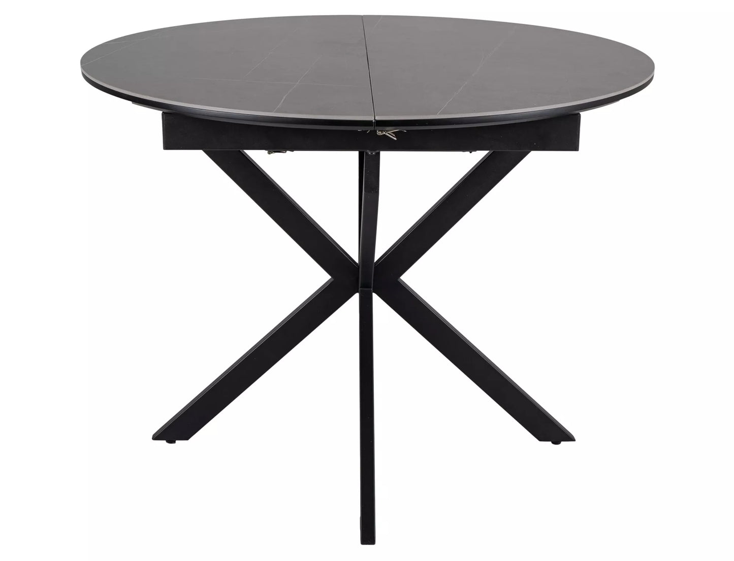 Galds Gast 100-135/100/75 cm matēts melns / matēts melns. - N1 Home