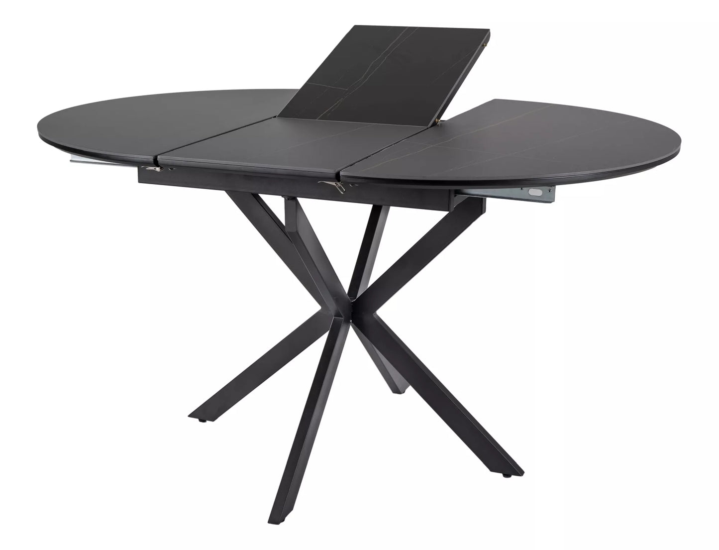 Galds Gast 100-135/100/75 cm matēts melns / matēts melns. - N1 Home