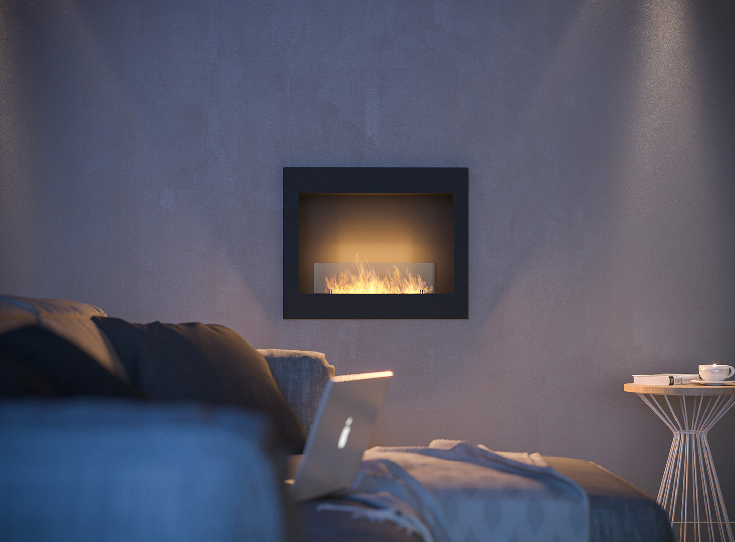 Biokamīns Frams 600 60/49/18 cm melns - N1 Home