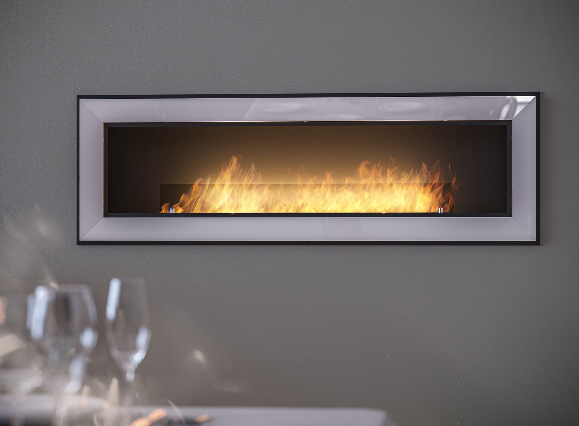 Biokamīns Frams 1500 150/49/20 cm balts - N1 Home