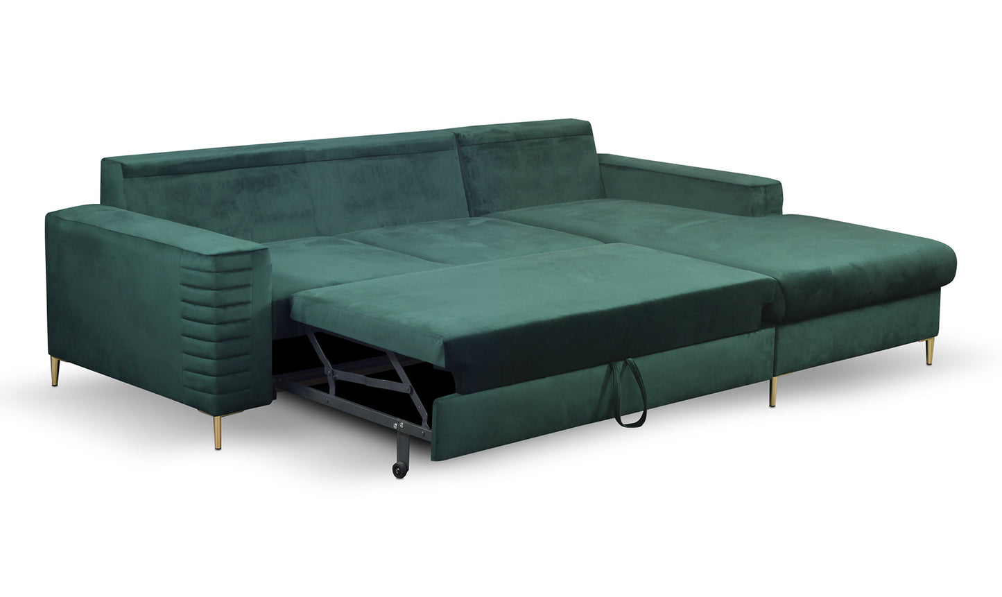 Dīvāns Colis 252/117,5/165 cm jungle green - N1 Home