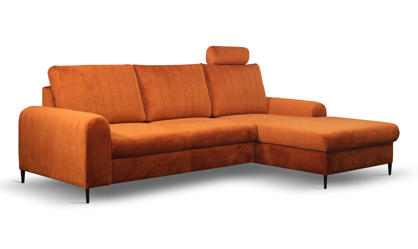 Dīvāns Monaske 252/106,5/90-168 cm rust - N1 Home