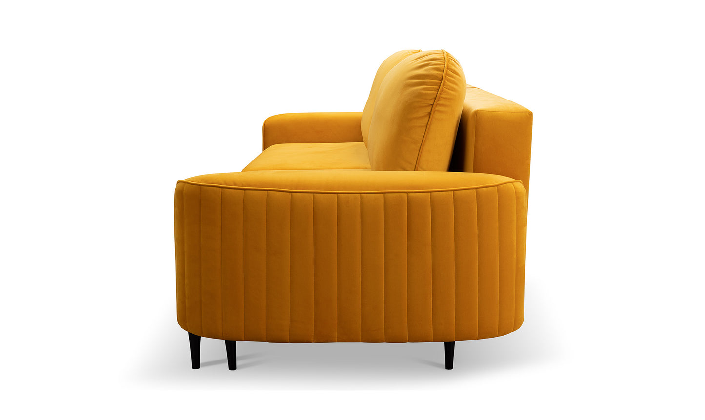 Dīvāns Veni 244/92/102 cm dzelts - N1 Home