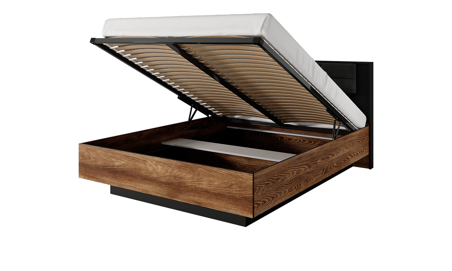 Gulta Milts 160/200 cm kastaņkrāsas/antracīts - N1 Home