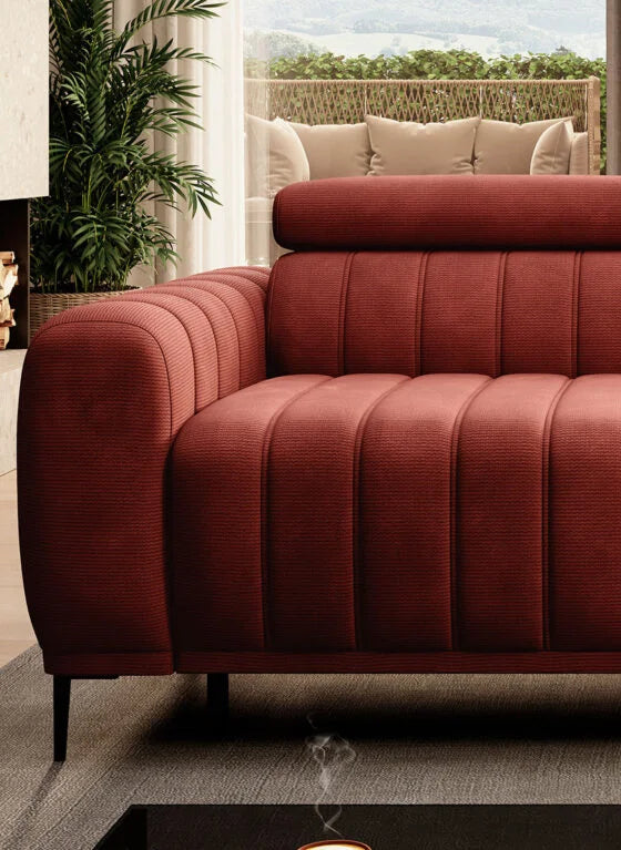 Dīvāns Gans 187;207;227/102/95 cm terrakots - N1 Home