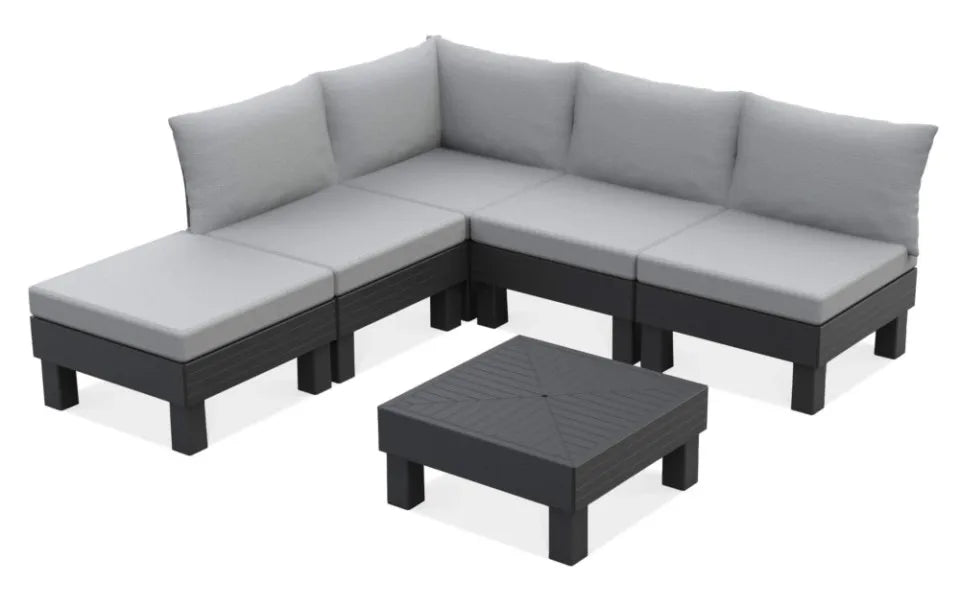 Modulārs dārza dīvāns Elema grafīts - N1 Home
