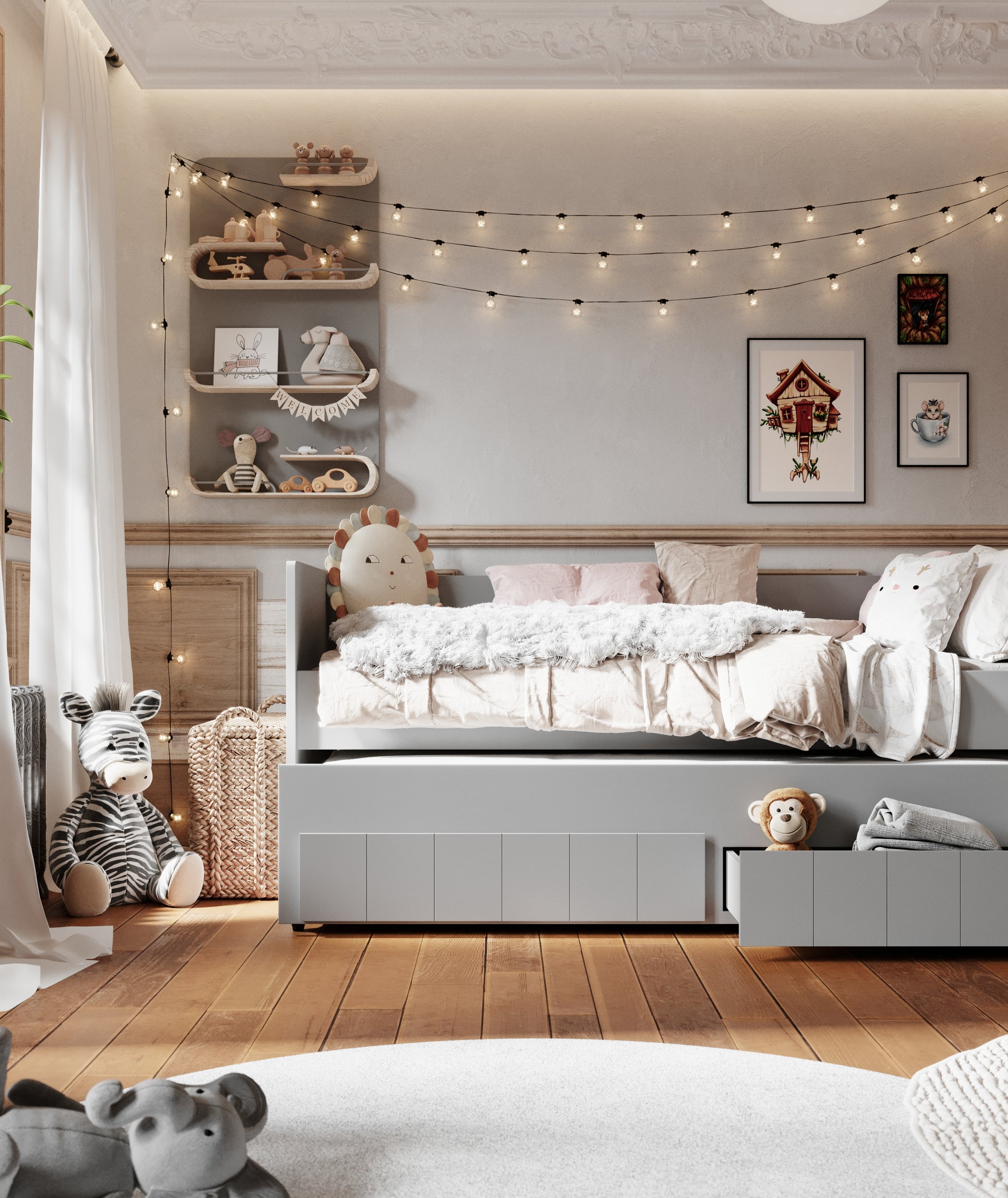 Gulta CAMU 200/90 cm pelēks - N1 Home