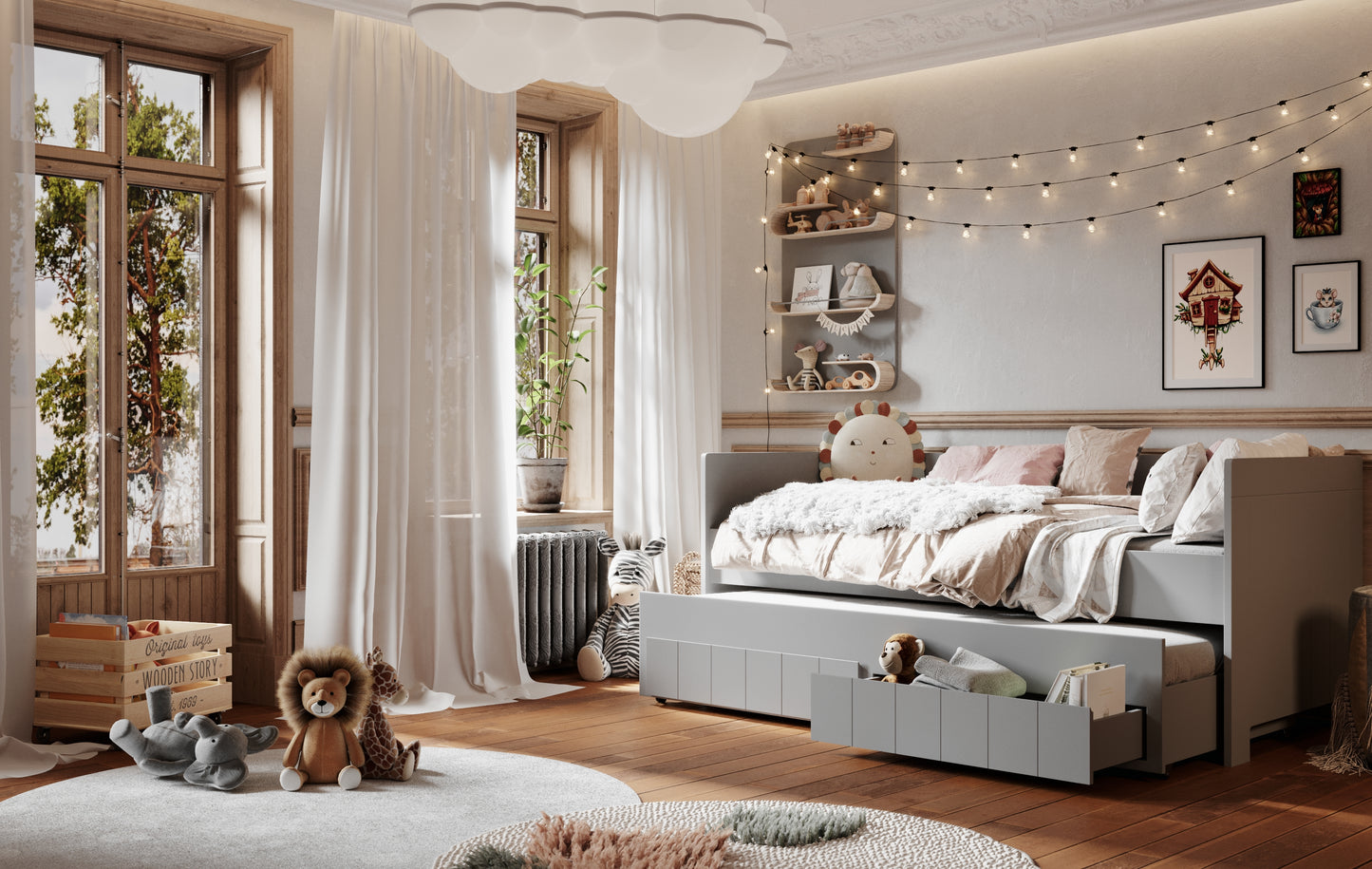 Gulta CAMU 200/90 cm pelēks - N1 Home