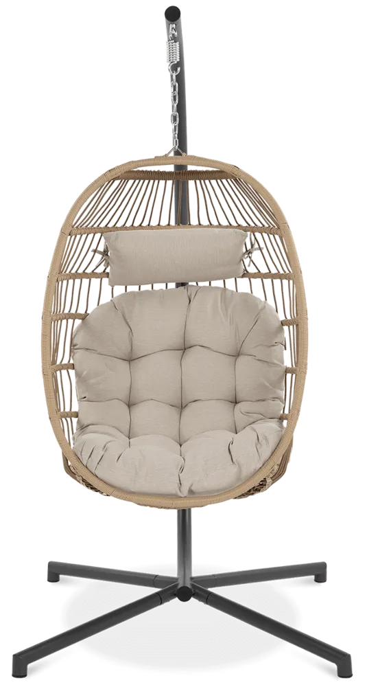 Kokona piekaramais krēsls Harmo  84/187/66 cm bēšs - N1 Home