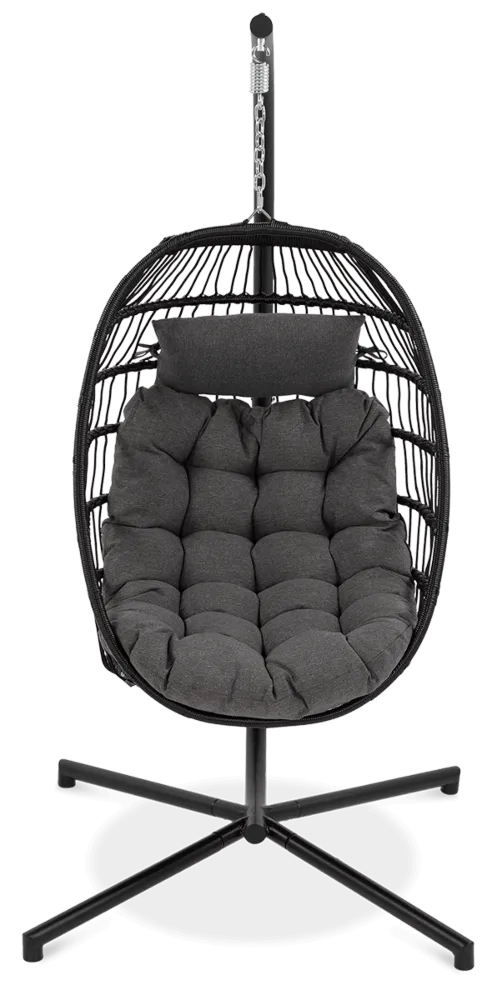 Kokona piekaramais krēsls Harmo  84/187/66 cm melns - N1 Home