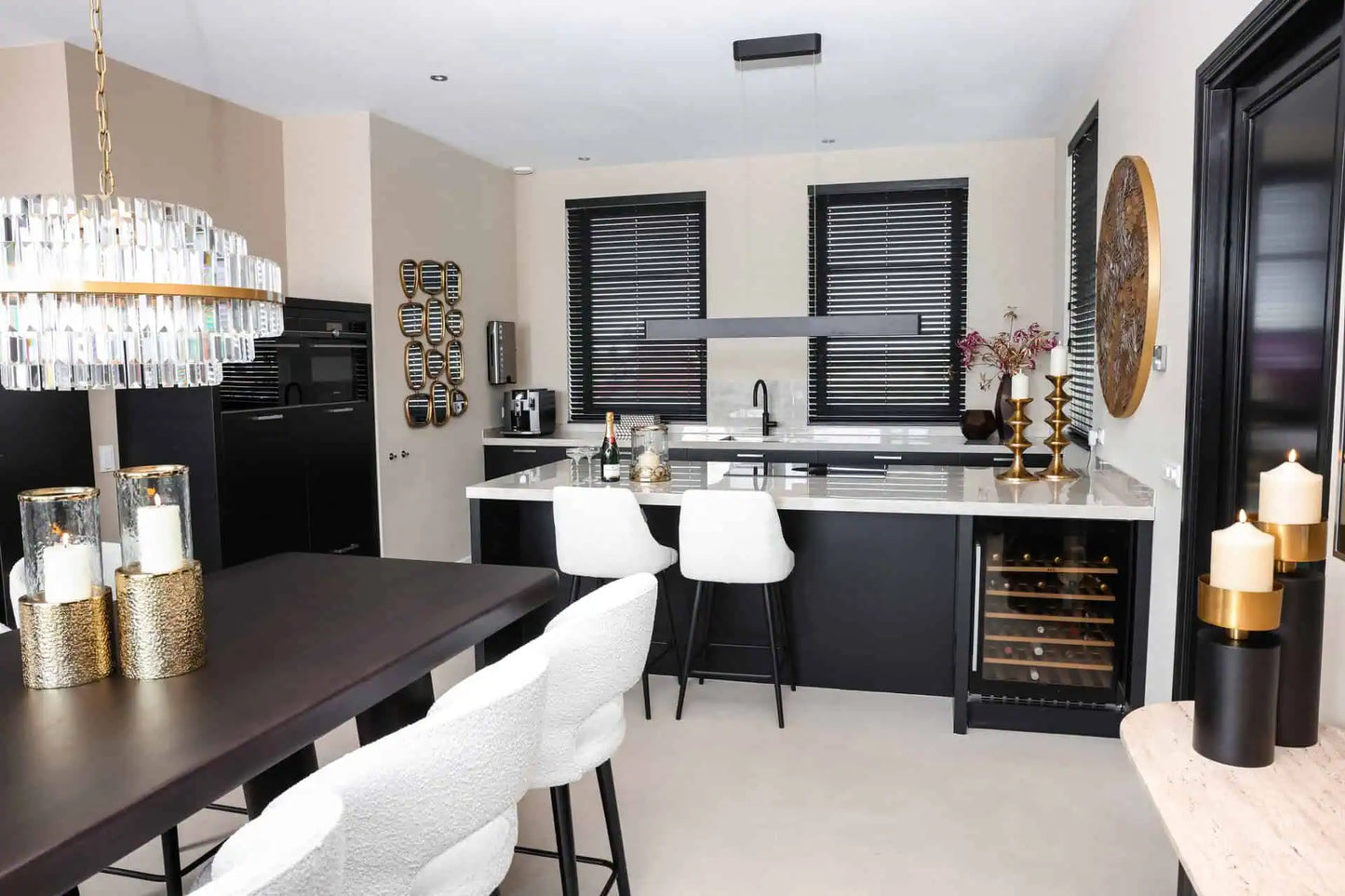 Svečturis Ayden gold small Richmond Interiors 37/20/20 cm zelts - N1 Home