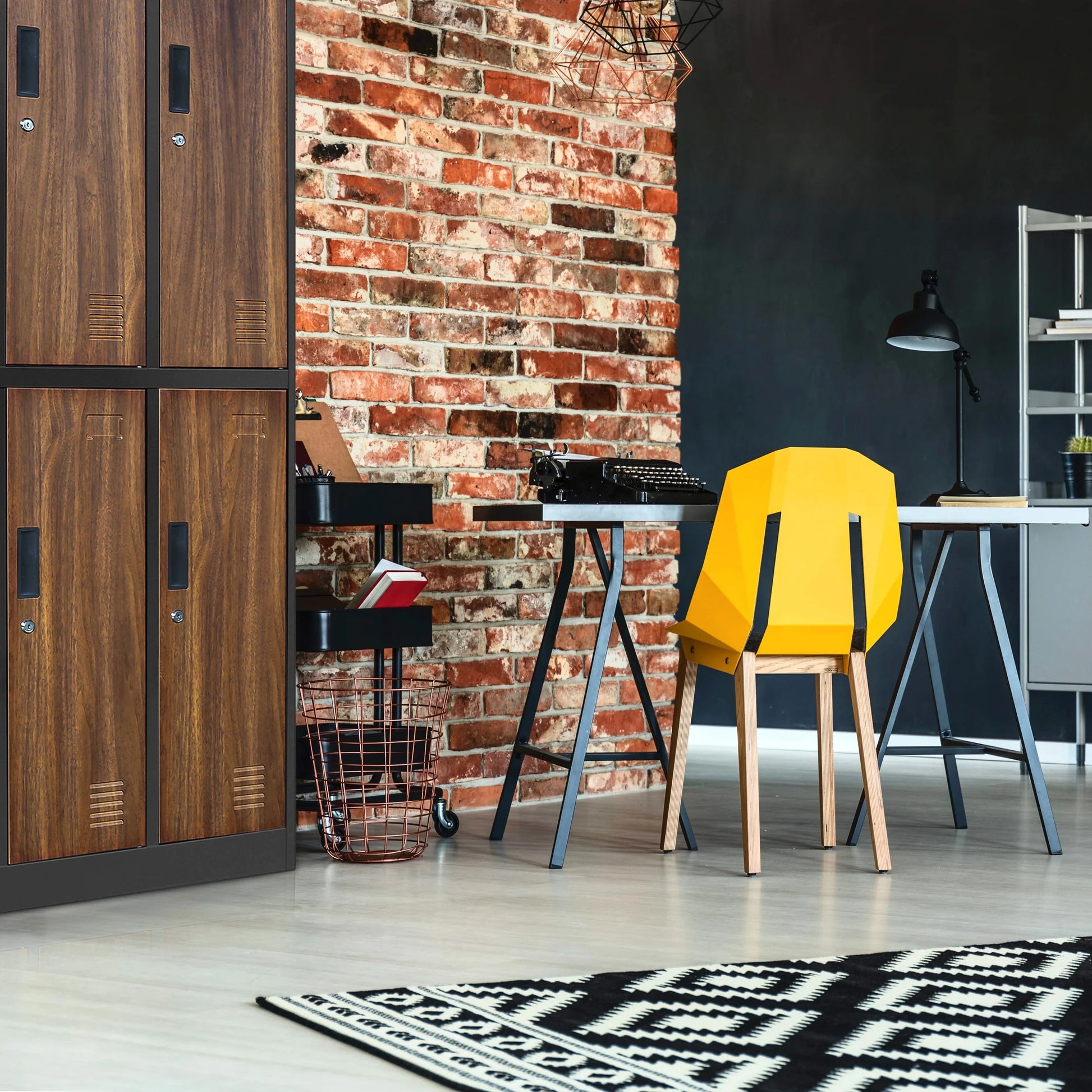 Metāla skapis Ig 185/90/45 cm antracīts/valrieksts - N1 Home