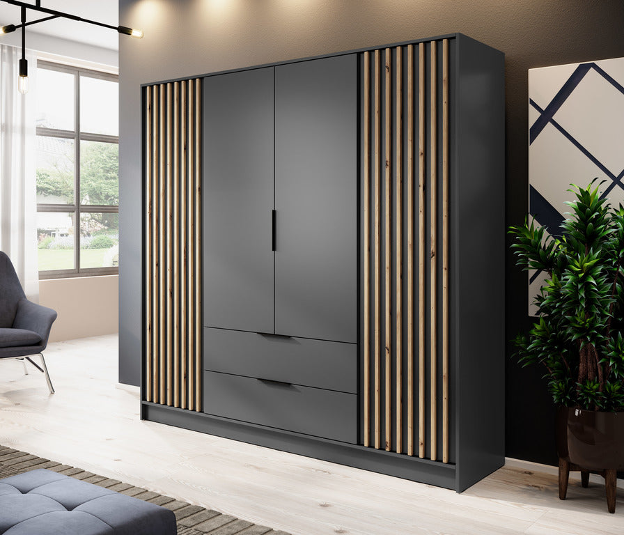 Skapis 4D NEKO 206/200/51 cm graffīts - N1 Home