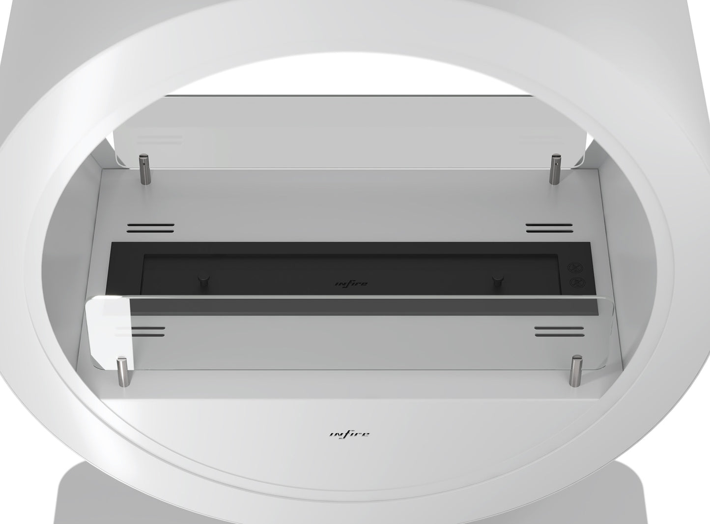 Biokamīns Incyrc stand 2side 218/70/35 cm balts - N1 Home