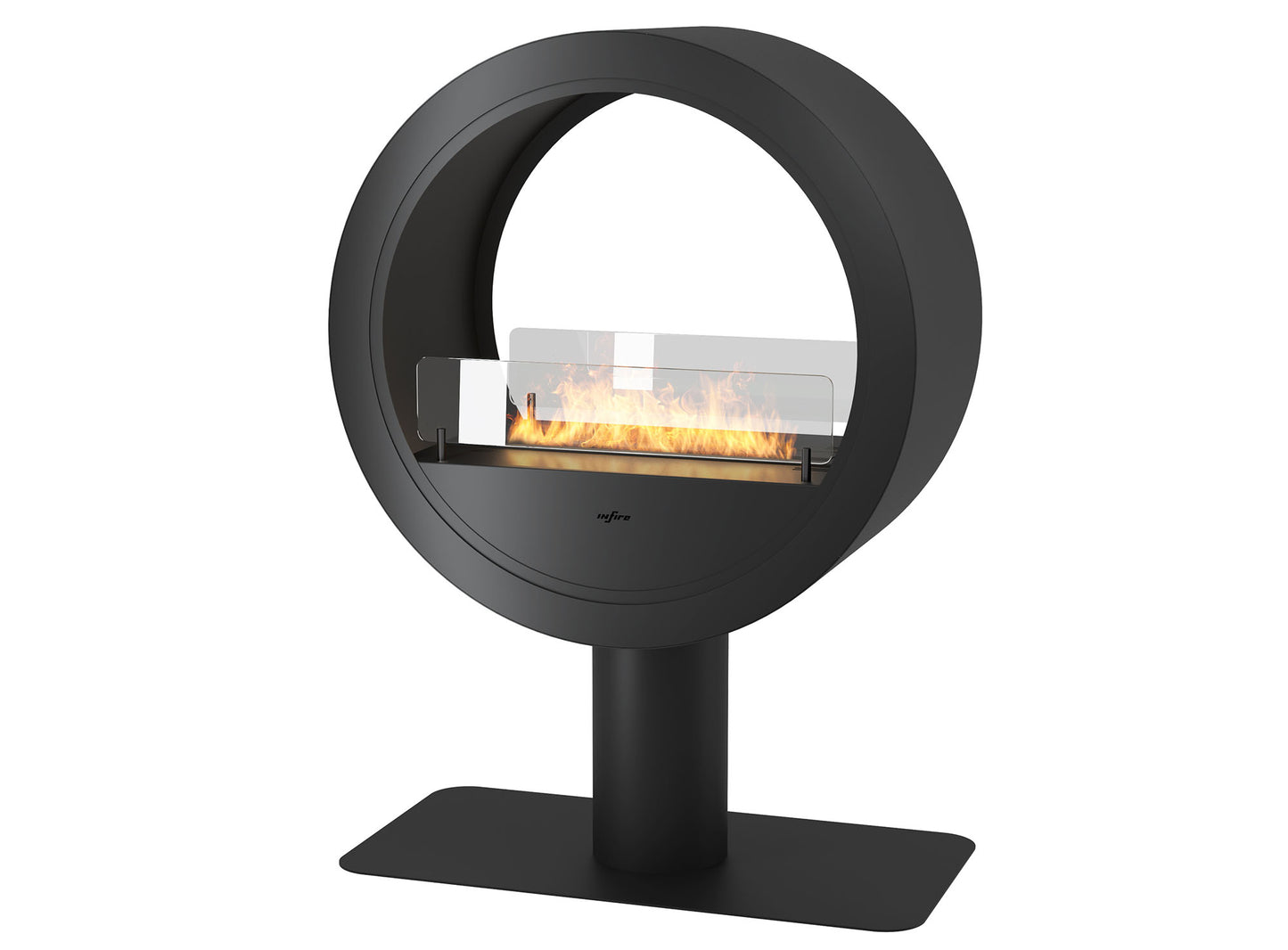 Biokamīns Incyrc stand 2side 218/70/35 cm melns - N1 Home