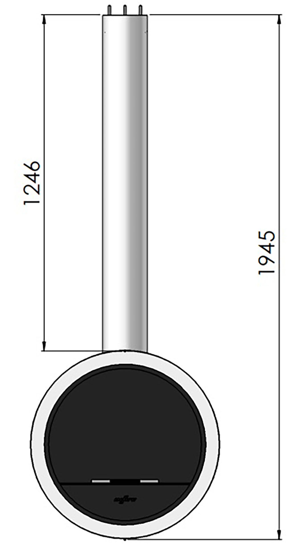 Biokamīns Incyrk 70/35/150 cm melns - N1 Home