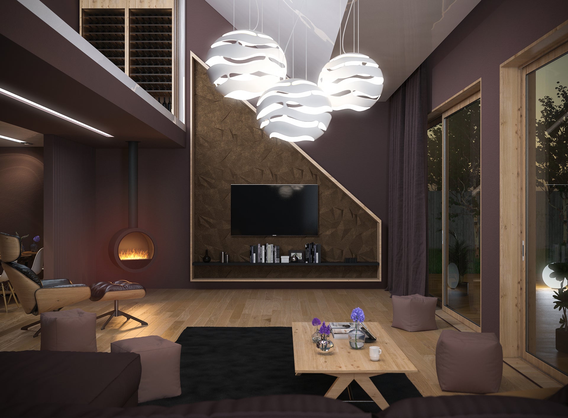 Biokamīns Incyrk 70/35/150 cm melns - N1 Home