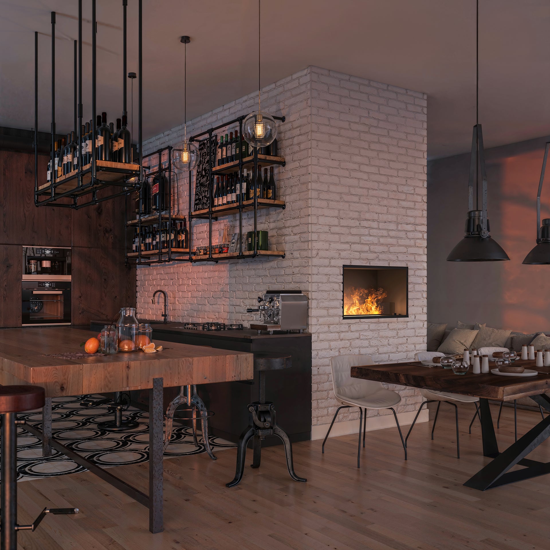 Elektriskais kamīns Invap inside 80/45/40 cm melns - N1 Home