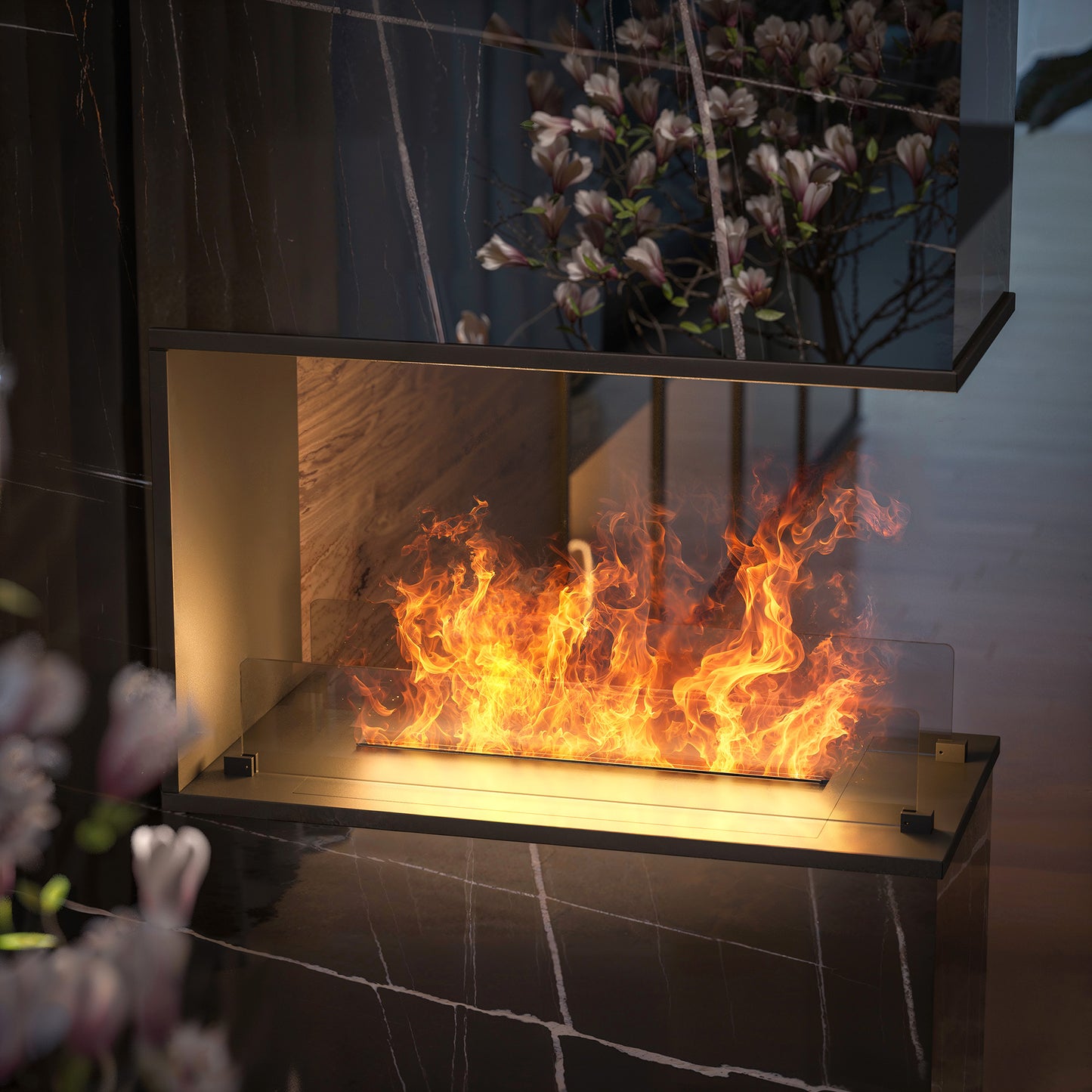 Elektriskais kamīns Invap U800 80/50/40 cm melns - N1 Home