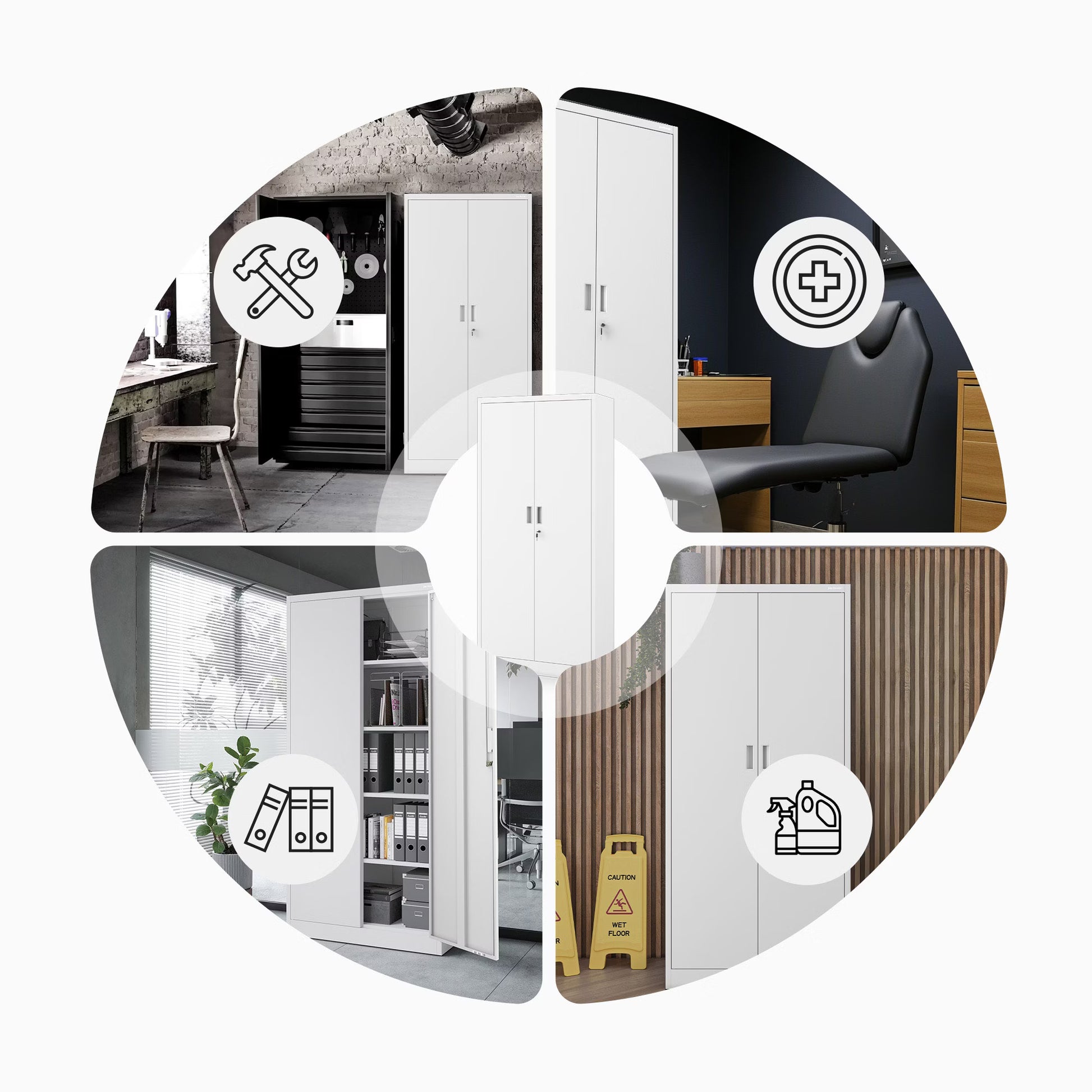 Skapis Yan kompakts 175/80/40 cm pelēks - N1 Home