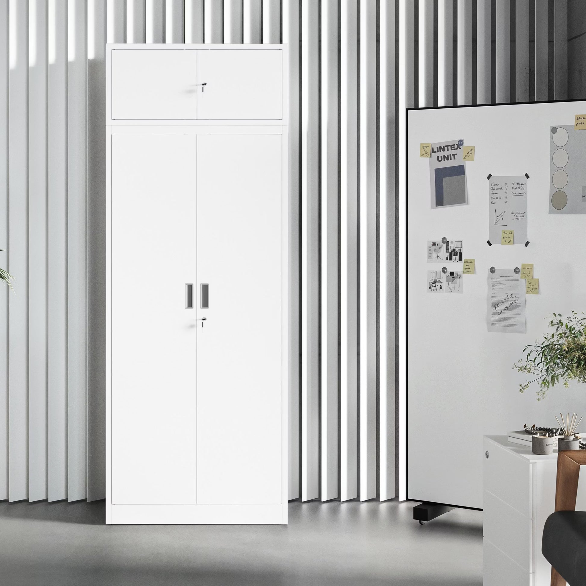 Skapis Yan kompakts 175/80/40 cm balts - N1 Home