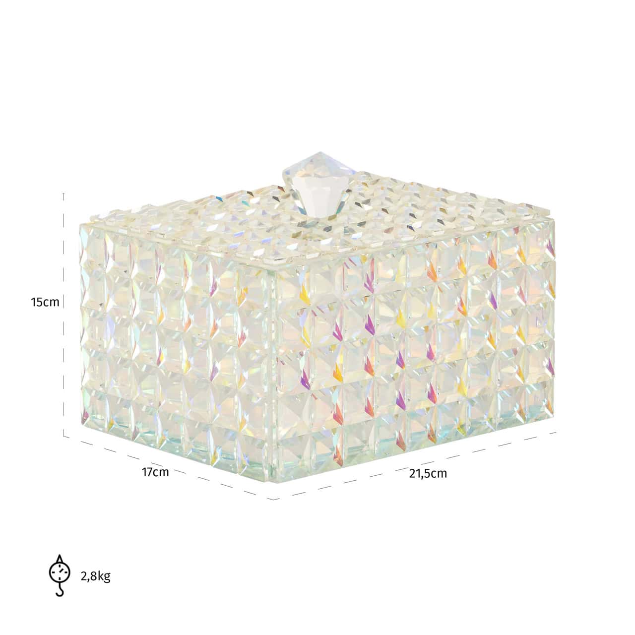 Uzglabāšanas kaste Rainbow Richmond Interiors 15/21/17 cm balts