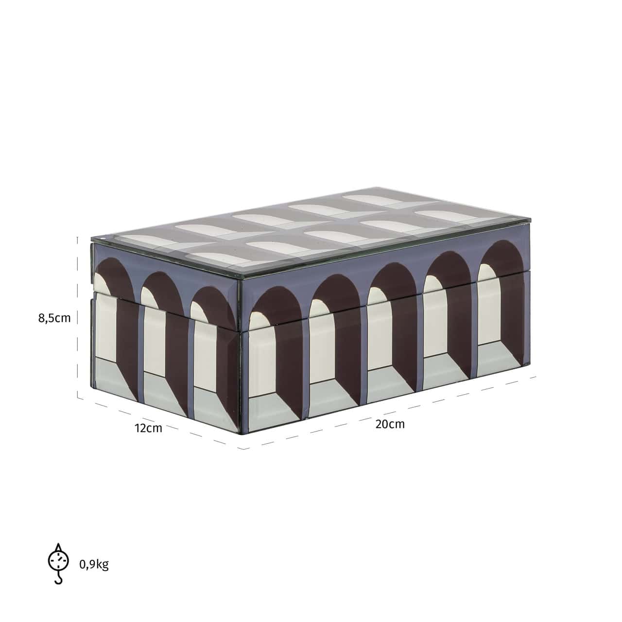 Uzglabāšanas kaste Vaya Richmond Interiors 12/20/8; 18/28/9 cm melns