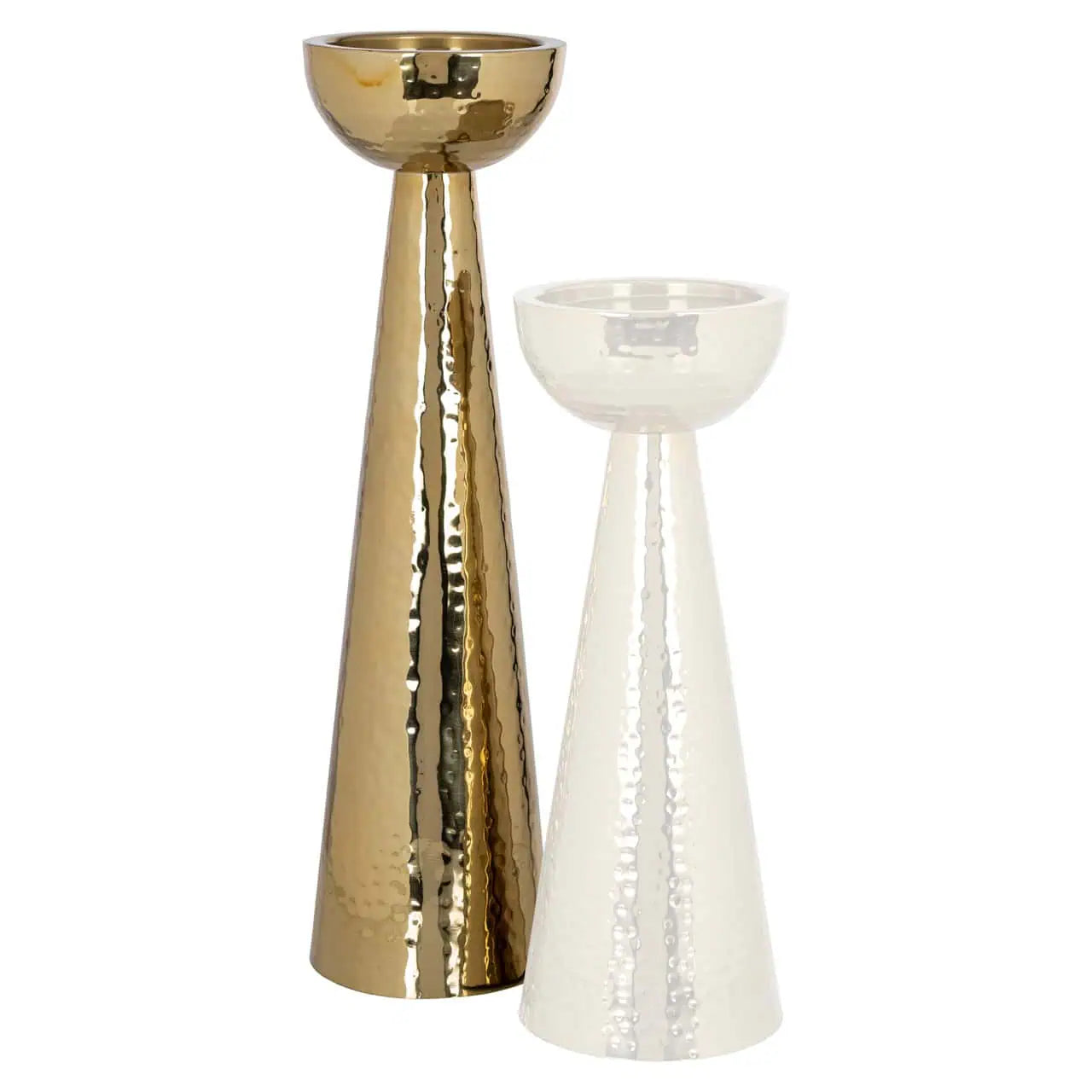 Svečturis Lizz gold large Richmond Interiors 43,5/12/12 cm zelts - N1 Home