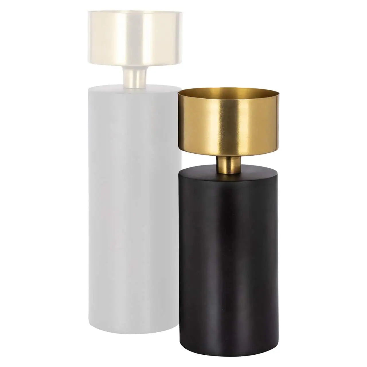 Svečturis Tess small Richmond Interiors 32,5/13,5/13,5 cm melns/zelts - N1 Home