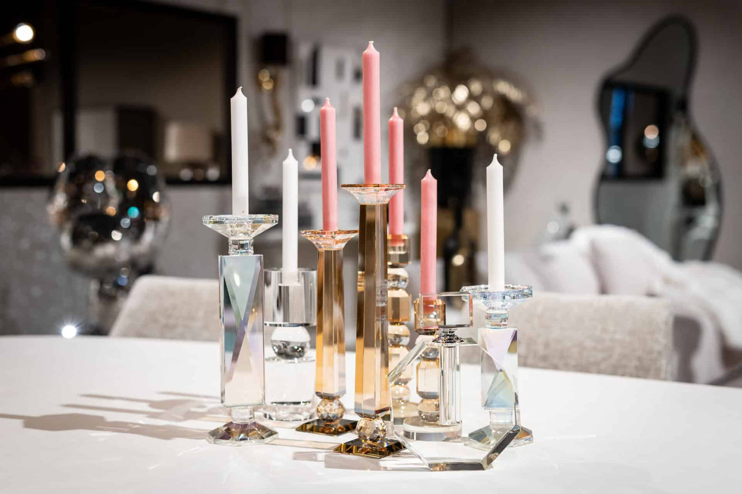 Svečturis Rainbow S Richmond Interiors 20/10/10 cm balts - N1 Home