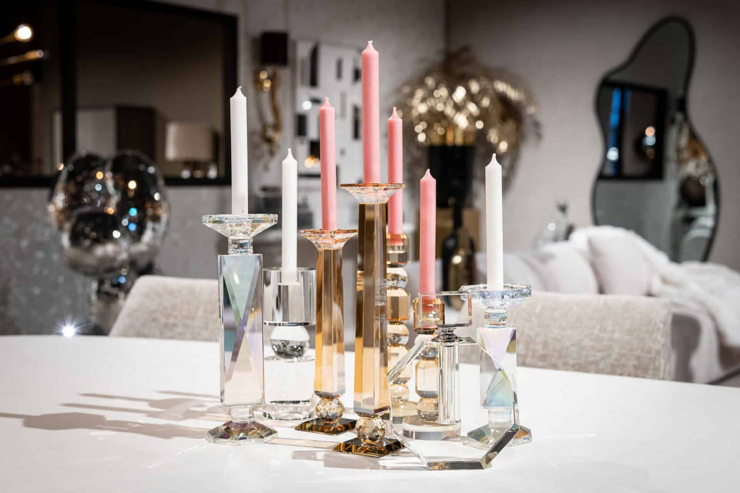 Svečturis Rainbow S Richmond Interiors 20/10/10 cm balts - N1 Home