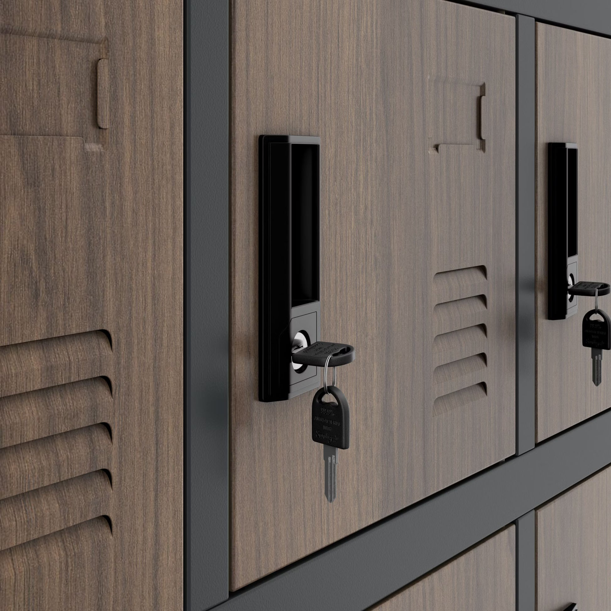 Metāla skapis Kar 185/90/40 cm antracīts/valrieksts - N1 Home