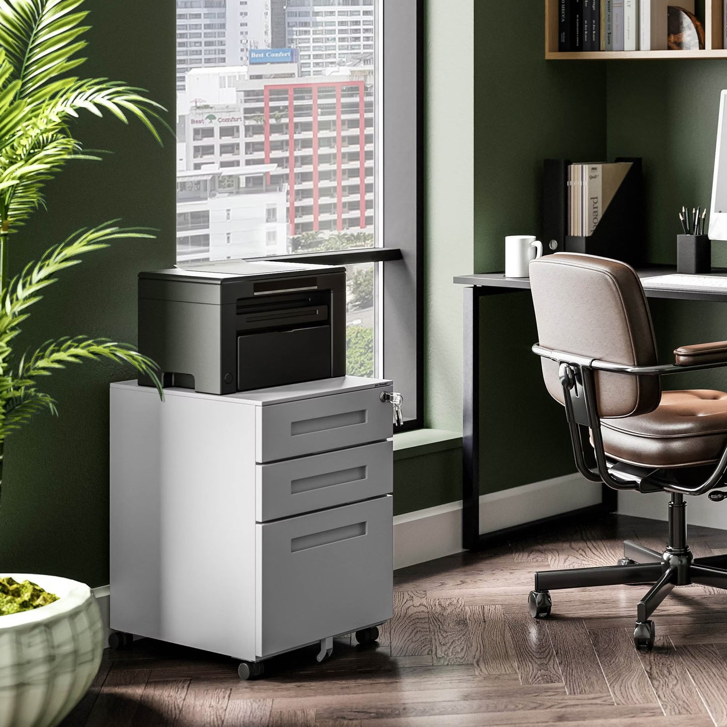 Konteiners zem rakstāmgalda Kates 39/60/50 cm pelēks - N1 Home