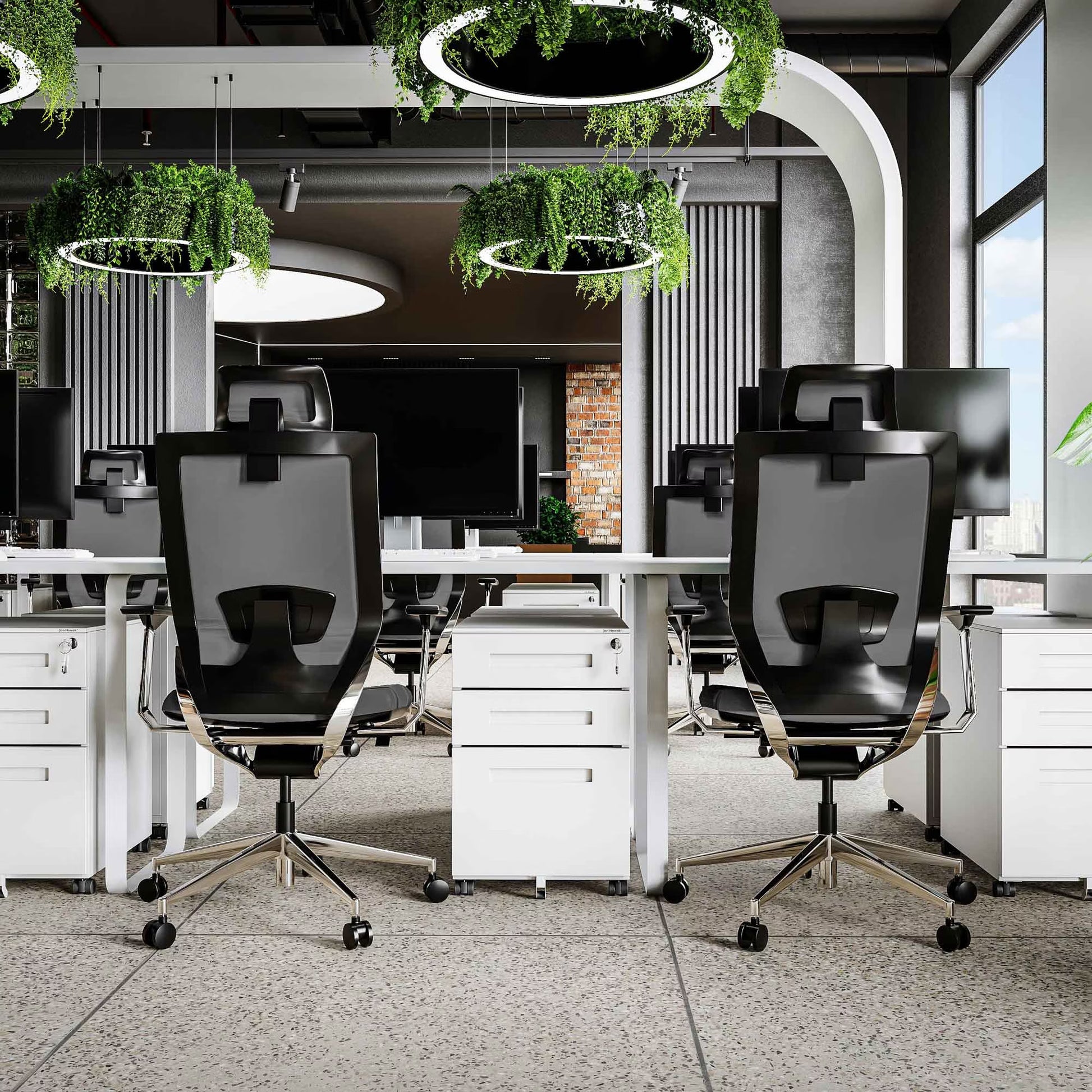 Konteiners zem rakstāmgalda Kates 39/60/50 cm balts - N1 Home