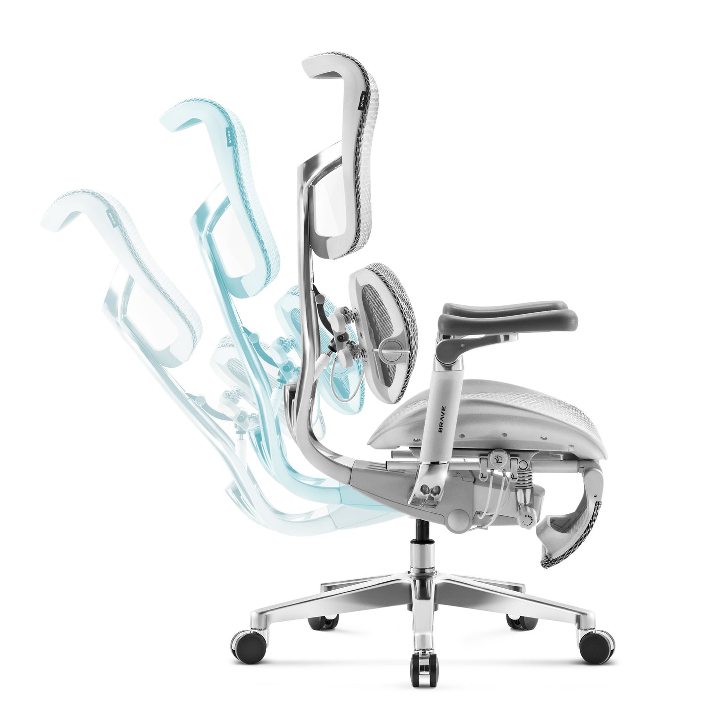 Krēsls V - Ki 126/70/70 cm pelēks - N1 Home