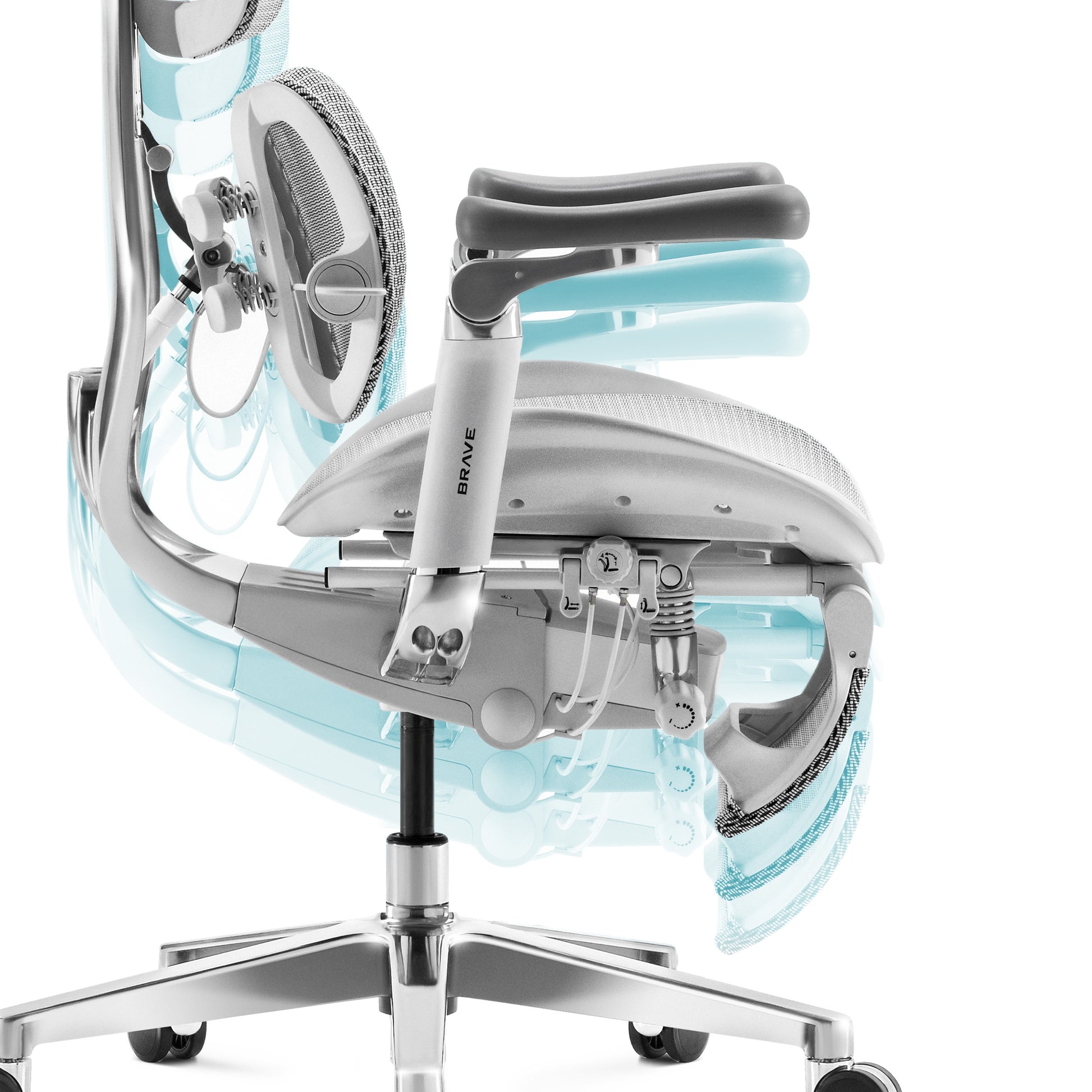 Krēsls V - Ki 126/70/70 cm pelēks - N1 Home