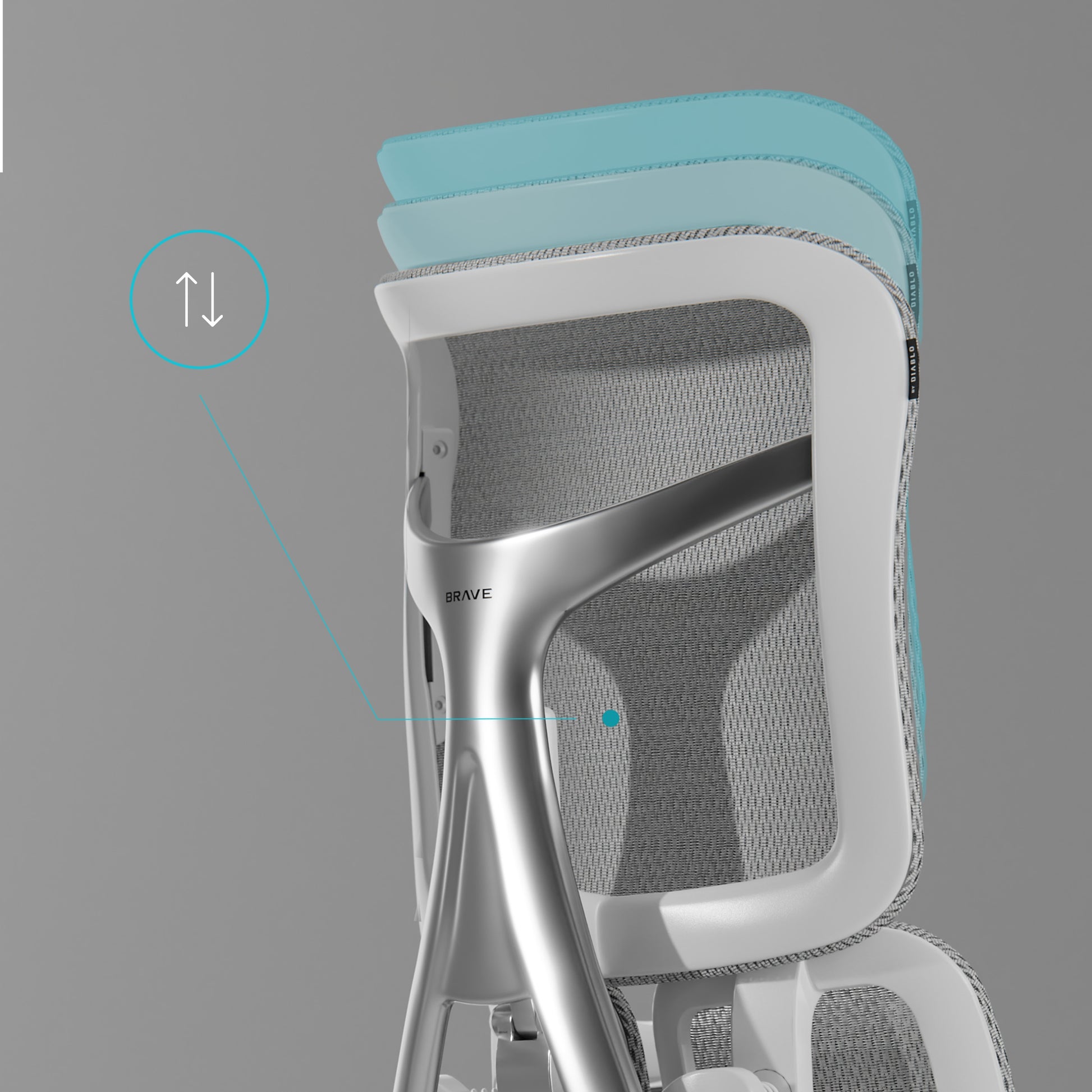 Krēsls V - Ki 126/70/70 cm pelēks - N1 Home