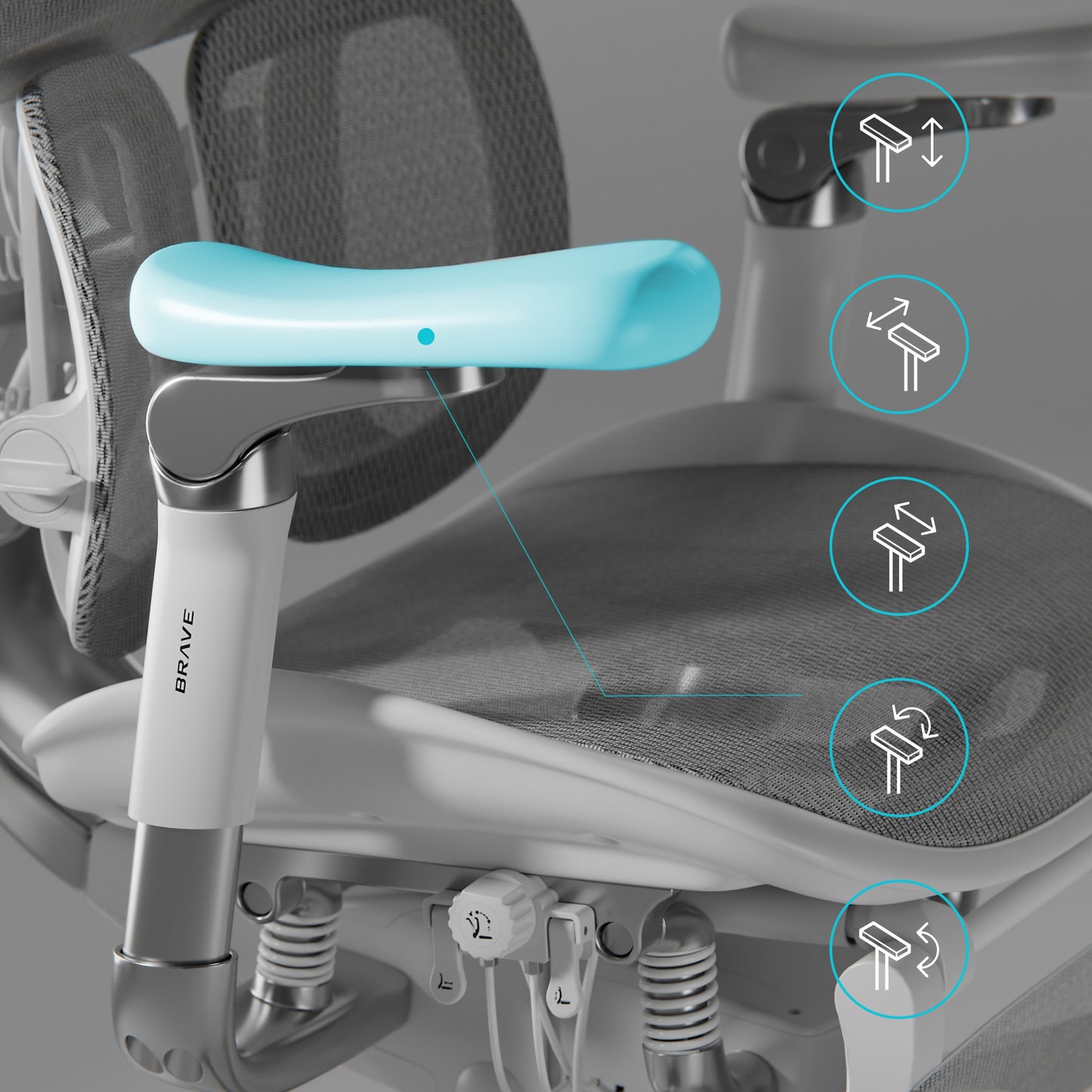 Krēsls V - Ki 126/70/70 cm pelēks - N1 Home