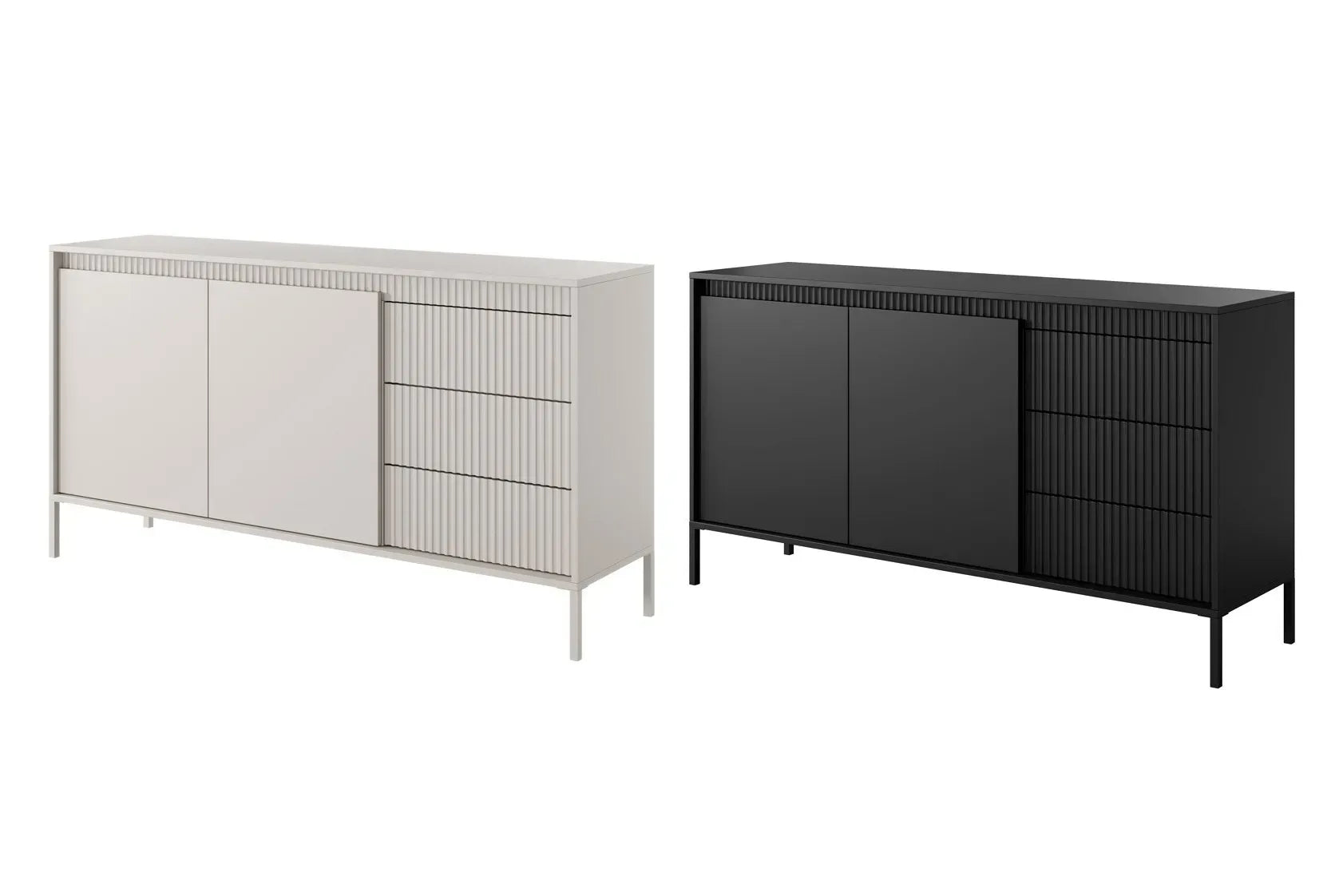 Kumode Sensi 153/81/39 cm melns - N1 Home